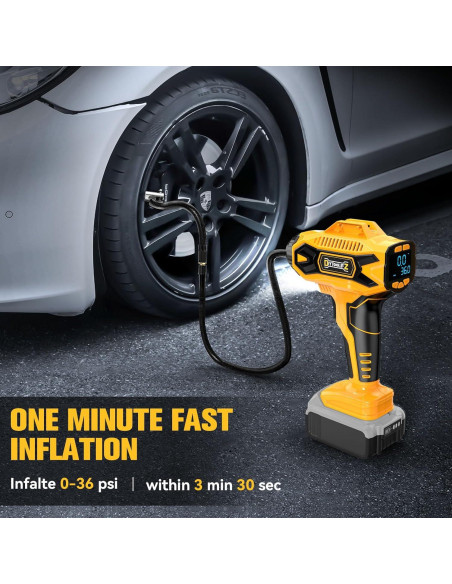 Compresor de Aire Inalámbrico DIYtoolifz 20V 160PSI Portátil