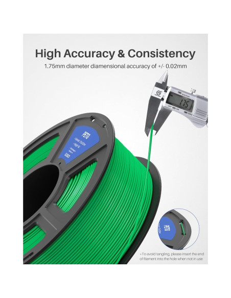 Filamento ELEGOO PETG 1.75mm Azul 1KG para Impresora 3D