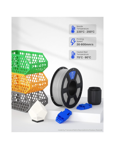 Filamento ELEGOO PETG 1.75mm Azul 1KG para Impresora 3D