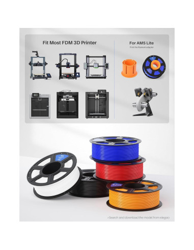 Filamento ELEGOO PETG 1.75mm Azul 1KG para Impresora 3D