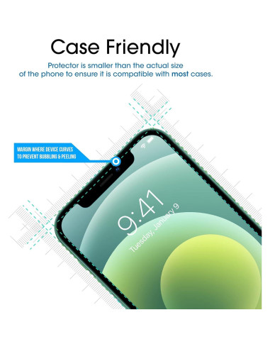 Protector de Pantalla Vidrio Templado amFilm OneTouch iPhone 12 Mini