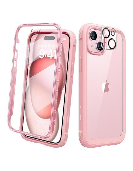 Funda Rugerizada Diaclara para iPhone 15 6.1" Rosa Funda Rugerizada Diaclara para iPhone 15 6.1" Rosa