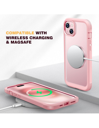 Funda Rugerizada Diaclara para iPhone 15 6.1" Rosa