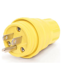 Enchufe Industrial Leviton 15A 125V Wetguard Amarillo