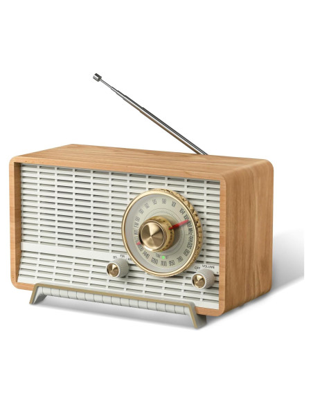 Radio Retro YOWGULF de Madera Bluetooth AM/FM 23.66cm