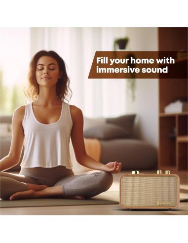 Altavoz Bluetooth Retro TRENBADER Artlink Madera 12h Batería