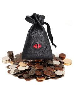 Juego de Monedas de Metal CZYY con Bolsa de Cuero - RPG