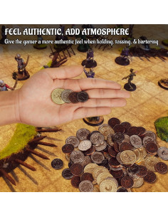Juego de Monedas de Metal CZYY con Bolsa de Cuero - RPG 2