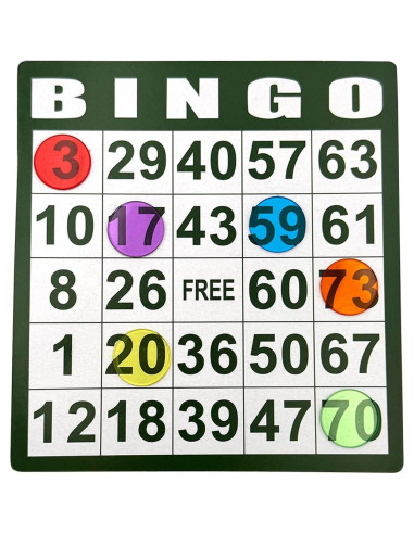 2000 Fichas de Bingo Transparentes JUNWRROW 1,91 cm 6 Colores