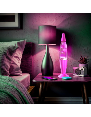 Lámpara Líquida Jambo KL-17 41.15 cm Rosa y Cera Blanca