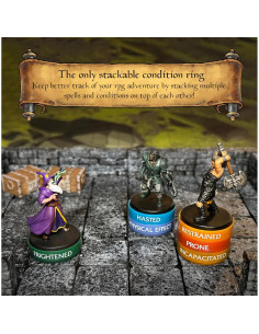Anillos de Condición WASTED WIZARD 120 Piezas D&D 2