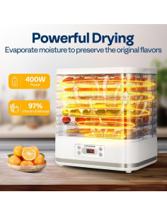 Deshidratador de Alimentos VIVOHOME 8 Bandejas 400W Blanco 2