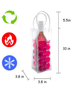 Bolsa Enfriadora de Vino Coldchill Rosa 750ml Plegable 2