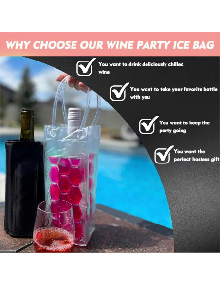Bolsa Enfriadora de Vino Coldchill Rosa 750ml Plegable