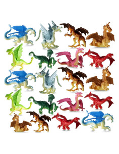 Figuras de Dragón Bedwina - Paquete de 36 Mini Juguetes