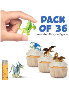Figuras de Dragón Bedwina - Paquete de 36 Mini Juguetes 2