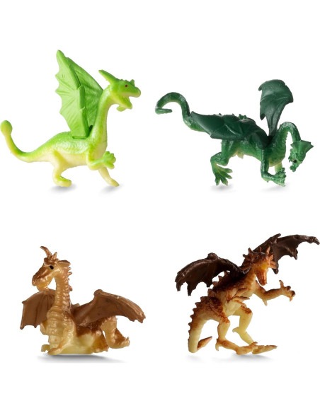 Figuras de Dragón Bedwina - Paquete de 36 Mini Juguetes