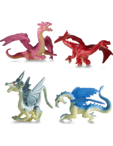 Figuras de Dragón Bedwina - Paquete de 36 Mini Juguetes