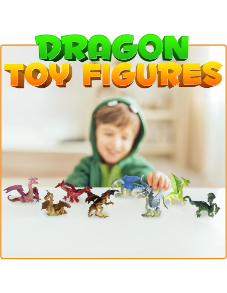 Figuras de Dragón Bedwina - Paquete de 36 Mini Juguetes