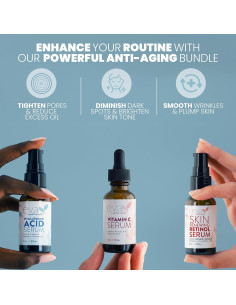 Paquete de Sueros Anti-Envejecimiento Eva Naturals - Vitamina C, Retinol y Ácido Hialurónico 2
