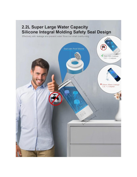 Lámpara de Medusa Bluetooth Eyesound 30 cm LED 7 Colores