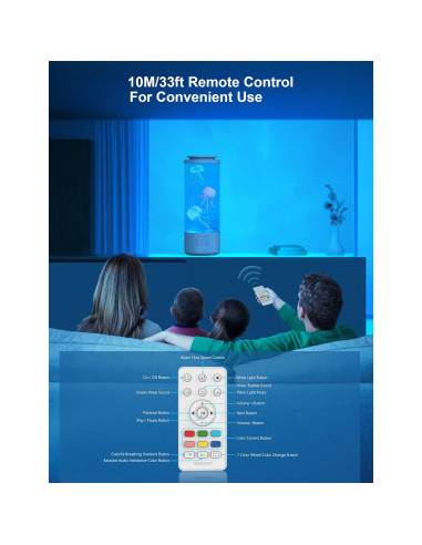 Lámpara de Medusa Bluetooth Eyesound 30 cm LED 7 Colores