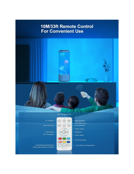 Lámpara de Medusa Bluetooth Eyesound 30 cm LED 7 Colores