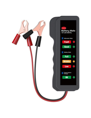 Probador de Batería KINGBOLEN 12V con LED y Protección