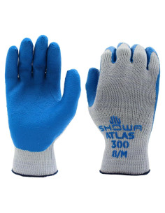 Guante de Trabajo SHOWA Atlas 300 Azul Grande 10-Gauge