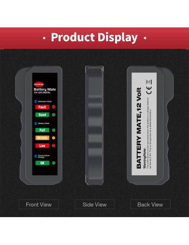 Probador de Batería KINGBOLEN 12V con LED y Protección