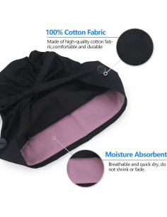 Gorro de Trabajo Ajustable Algodón con Botón y Banda Absorbente 2