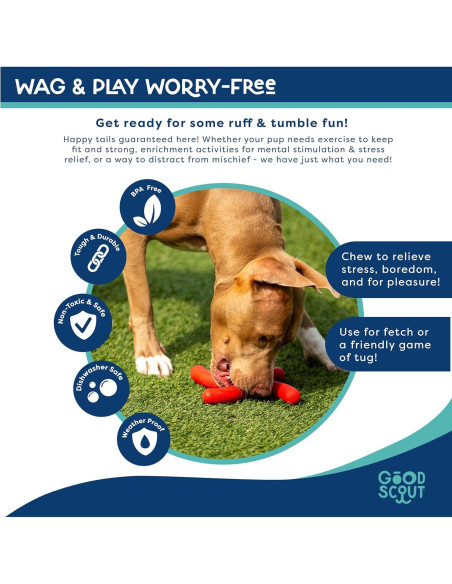 Juguete para Perros Boomerang Good Scout 17.78cm Duradero Juguete para Perros Boomerang Good Scout 17.78cm Duradero