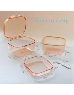 Estuche para Dentaduras Wowotow Azul 8x5.3x8.5cm 2