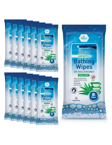 Toallitas de Baño Desechables Med Pride con Aloe Vera 96 Pzs