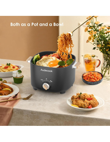 Olla Eléctrica Audecook 2.5L Portátil Antiadherente