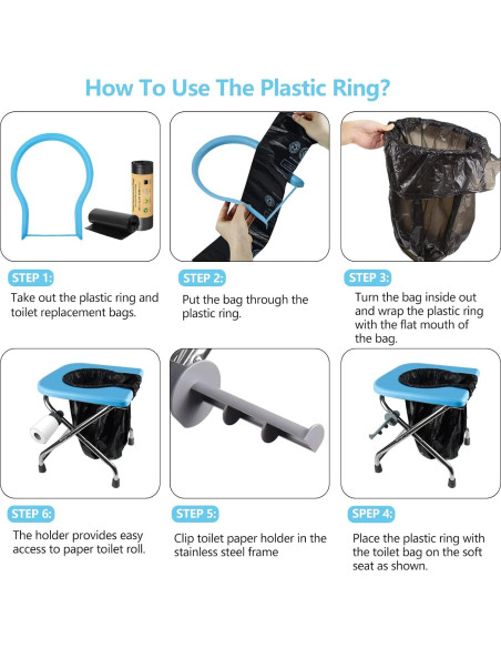 Inodoro Portátil BLIKA XL Acero Inoxidable 181kg Plegable