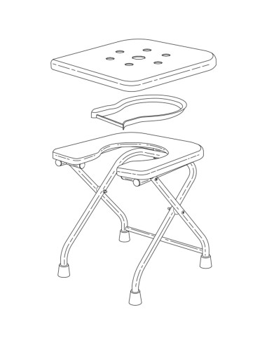 Inodoro Portátil BLIKA XL Acero Inoxidable 181kg Plegable