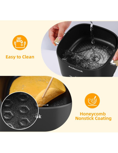 Olla Eléctrica Audecook 2.5L Portátil Antiadherente