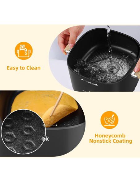 Olla Eléctrica Audecook 2.5L Portátil Antiadherente