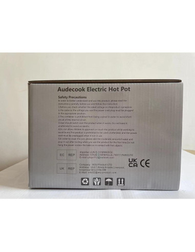 Olla Eléctrica Audecook 2.5L Portátil Antiadherente