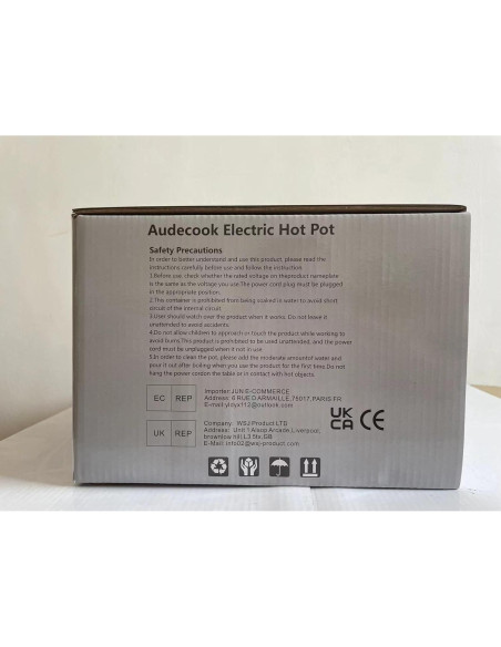 Olla Eléctrica Audecook 2.5L Portátil Antiadherente