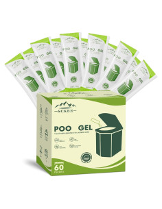 Gel Sckee 60 Paquetes para Excremento Inodoro Portátil