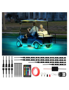 Kit de Tiras LED RGB 4PCS para Carros de Golf HVAC