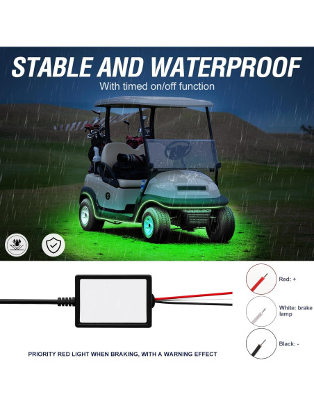 Kit de Tiras LED RGB 4PCS para Carros de Golf HVAC