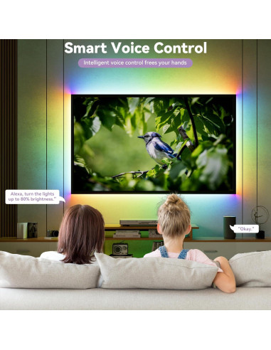 Tira LED COB RGB MIWISE 6,1m Control APP y Voz