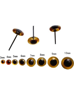 Ojos de Vidrio Ámbar 100pcs para Fieltro OLOEY 2