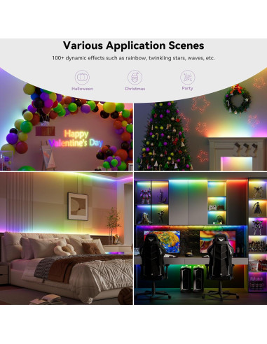 Tira LED COB RGB MIWISE 6,1m Control APP y Voz