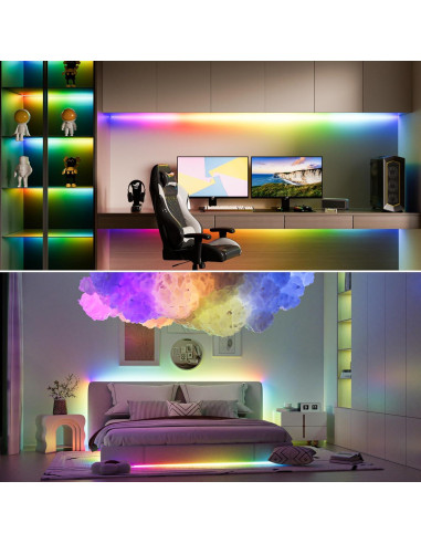 Tira LED COB RGB MIWISE 6,1m Control APP y Voz