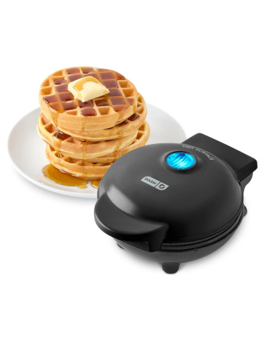 DASH Mini Waffle Maker 10 cm Antiadherente Negro