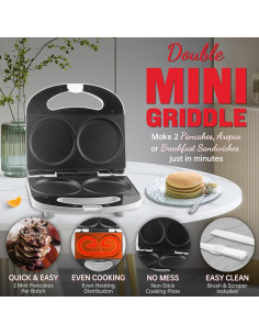 Máquina de hacer mini panqueques SugarWhisk 10 cm blanca 2